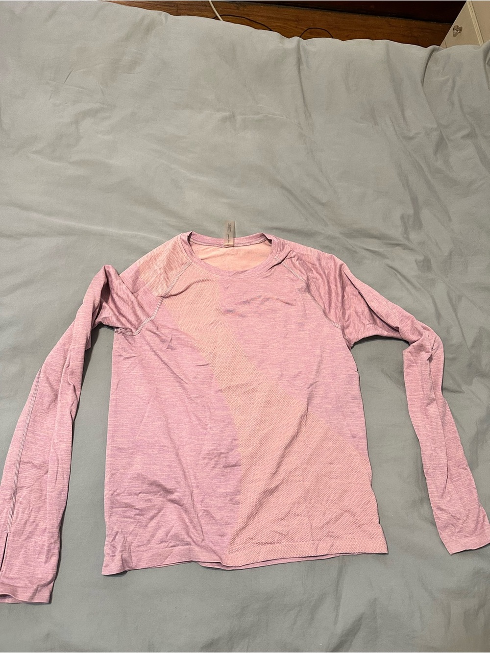 Outdoor Voices Light Pink Long Sleeve Crew Tee